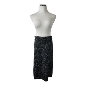 Collections Michelle Stuart Knit Black White Pencil Skirt Size M 90s Vintage